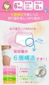 女児用おねしょパンツマーブル100ｃｍ6層構造